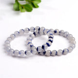 Natural Dumortierite Rutilated Quartz Bracelet 7mm 8mm 9mm Crystal Beads
