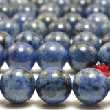 Natural Dumortierite Smooth Round Beads Loose Gemstones for Bracelet