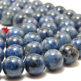 Natural Dumortierite Smooth Round Beads Loose Gemstones for Bracelet