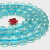 Natural Fluorite Smooth Round Loose Beads Gemstones Bracelet DIY Jewelry