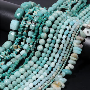 Amazonite Round Chips Loose Beads Necklace Bracelet Earrings DIY