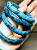 Hand Carved Natural Gray Jade Bracelet