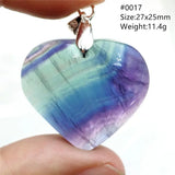 Green Fluorite Quartz Heart Pendant Necklace Woman AAAAA