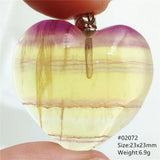 Green Fluorite Quartz Heart Pendant Necklace Woman AAAAA
