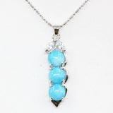 Natural Jade Stone Pendant Peanut Shape Necklace Silver Chain Jewelry B3359