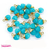Jades Stone Spacer Beads 8x10mm Faceted Oval Shape 5Pcs