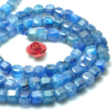 Faceted Kyanite Cube Loose Beads Semi Precious Stones for Jewelry Making