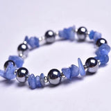 Kyanite Gemstone Gravel Bracelet Terahertz Beads Stretch