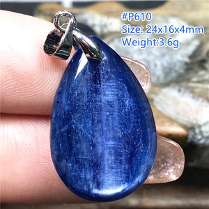 Natural Kyanite Necklace Pendant Nobility Jewelry Water Drop Rare Beads