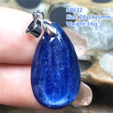 Natural Kyanite Necklace Pendant Nobility Jewelry Water Drop Rare Beads