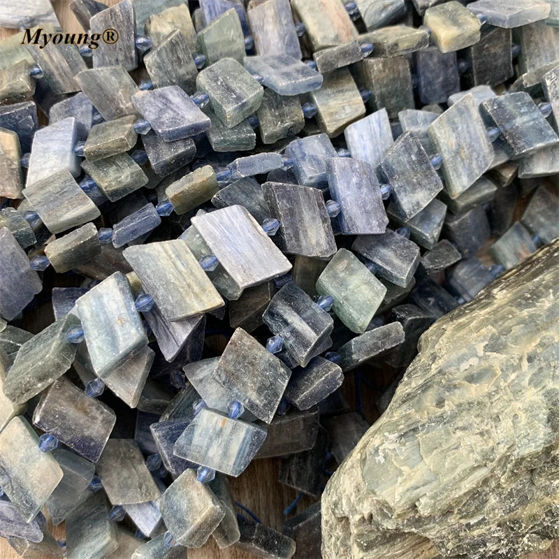 Genuine Natural Kyanite Slice Spacer Beads for Jewelry Making