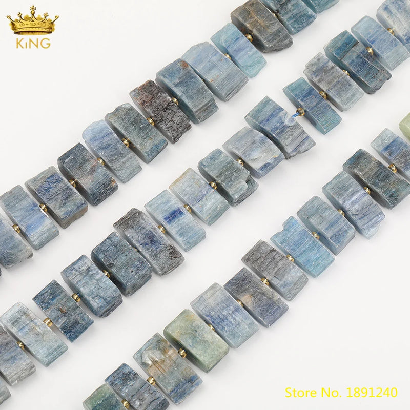 Natural Kyanite Stone Slice Spacer Beads Pendant Findings