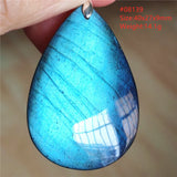 Labradorite Pendant Flash Water Drop Beads Necklace