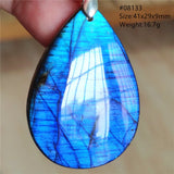 Labradorite Pendant Flash Water Drop Beads Necklace
