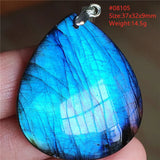 Labradorite Pendant Flash Water Drop Beads Necklace