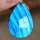 Labradorite Pendant Flash Water Drop Beads Necklace