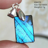 Labradorite Pendant Necklace Crystal Water Drop Grey Moonstone Beads