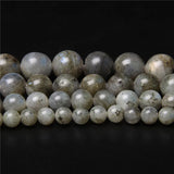 Labradorite Grey Smooth Gemstone Beads for Jewelry Making 6-12mm
