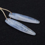 Natural Lace Agate Earring Bead 39x8x5mm Semiprecious Stone