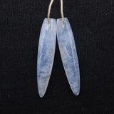Natural Lace Agate Earring Bead 39x8x5mm Semiprecious Stone