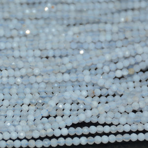 Natural Lace Agate Faceted Round Beads 3mm, 4mm