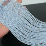 Natural Lace Agate Faceted Round Beads 3mm, 4mm