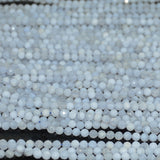 Natural Lace Agate Faceted Round Beads 3mm, 4mm