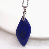 Lapis Lazuli Crystal Pendant Necklace Healing Gift Silver Chains