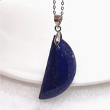 Lapis Lazuli Crystal Pendant Necklace | Healing Gift | Silver Chains | AAAAA