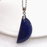 Lapis Lazuli Crystal Pendant Necklace | Healing Gift | Silver Chains | AAAAA