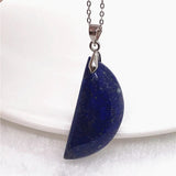 Lapis Lazuli Crystal Pendant Necklace | Healing Gift | Silver Chains | AAAAA