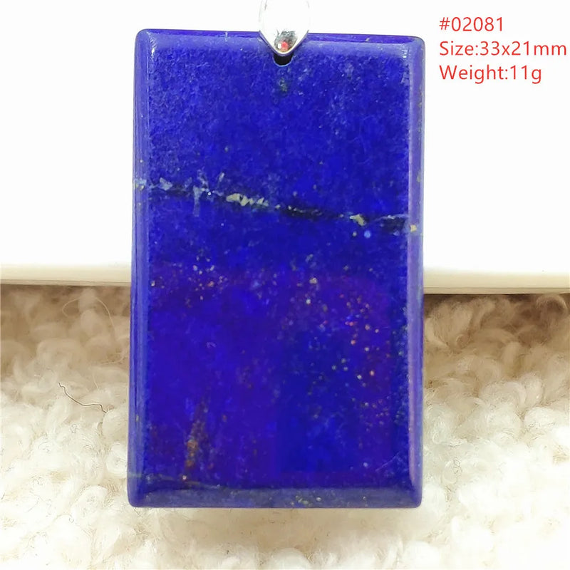 Lapis Lazuli Bead Pendant Necklace Crystal Jewelry AAAAA