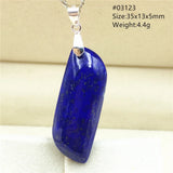 Lapis Lazuli Rectangle Pendant Water Drop Bead Necklace