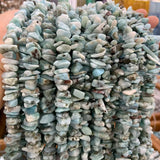 Natural Larimar Beads 15'' Freeform Chips DIY Loose Stone Beads