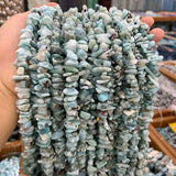 Natural Larimar Beads 15'' Freeform Chips DIY Loose Stone Beads