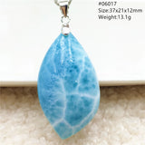 Natural Larimar Heart Beads Pendant Necklace for Women