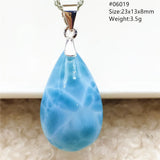Natural Larimar Heart Beads Pendant Necklace for Women