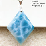 Natural Larimar Heart Beads Pendant Necklace for Women