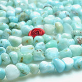 Natural Larimar Smooth Chips Loose Beads Gemstone Semi Precious Stone