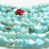 Natural Larimar Smooth Chips Loose Beads Gemstone Semi Precious Stone