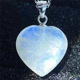 Natural Light Heart Moonstone Necklace Pendant Jewelry For Woman Man