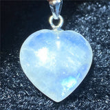 Natural Light Heart Moonstone Necklace Pendant Jewelry For Woman Man