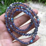 Labradorite 3 Laps Beads Bracelet 6mm