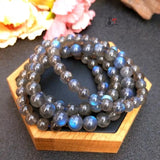 Natural Light Labradorite Round Beads Bracelet Men Women Moonstone AAAAA