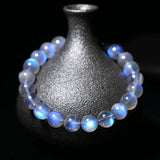Labradorite Crystal Bracelet Clear Round Beads Grey Moonstone 7mm 8mm 9mm