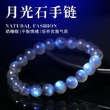 Labradorite Crystal Bracelet Clear Round Beads Grey Moonstone 7mm 8mm 9mm