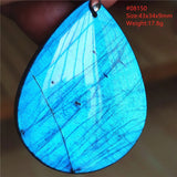 Labradorite Crystal Pendant Necklace Colorful Beads Jewelry