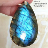 Labradorite Crystal Pendant Necklace Colorful Beads Jewelry