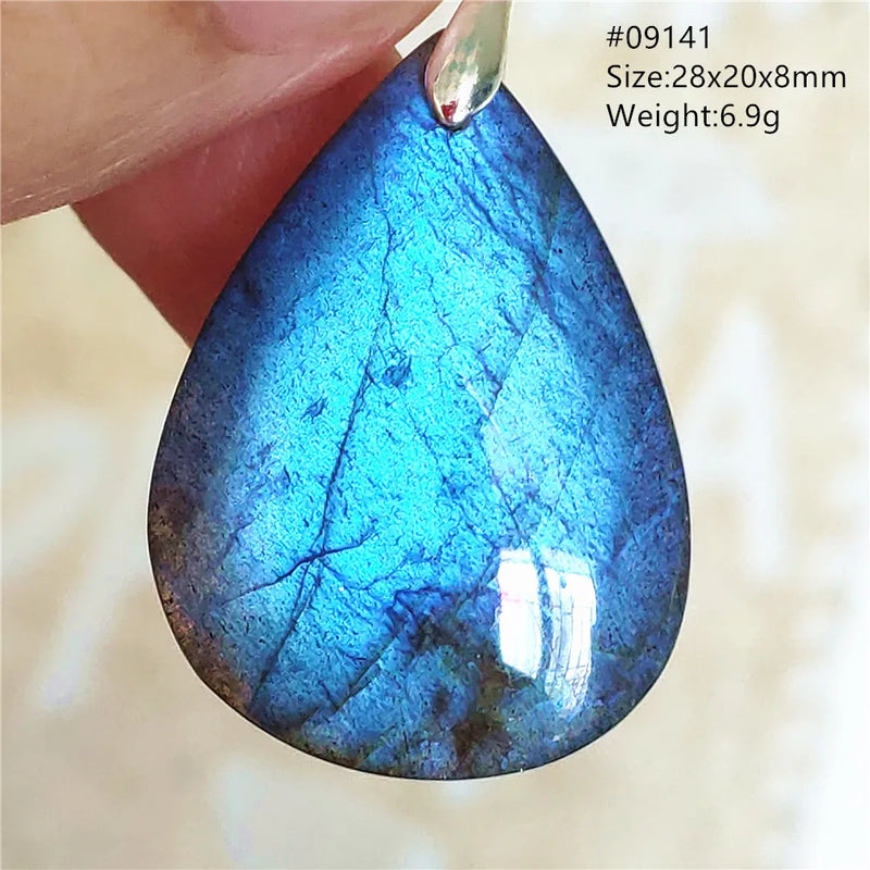 Labradorite Pendant Jewelry Water Drop Crystal Necklace