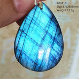 Labradorite Pendant Necklace Water Drop Gemstone Jewelry